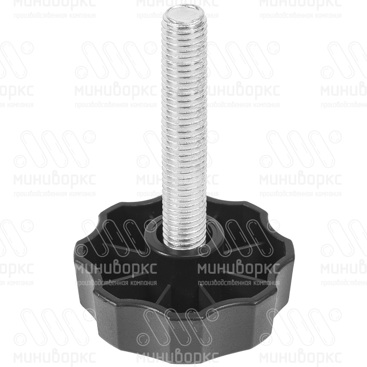 Фиксатор пластиковый с рукояткой m12x75 60 – Ф60М12-75ЧН | картинка 1