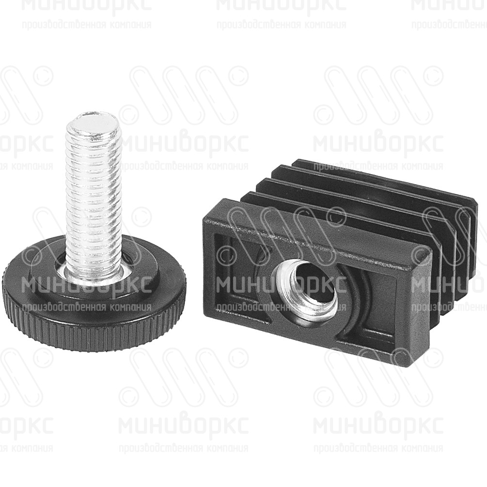 Комплекты прямоугольных заглушек с опорами 40x20 – 20-40M10.D32x25 | картинка 7